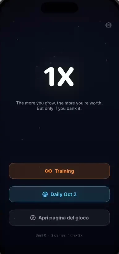 1X home screen